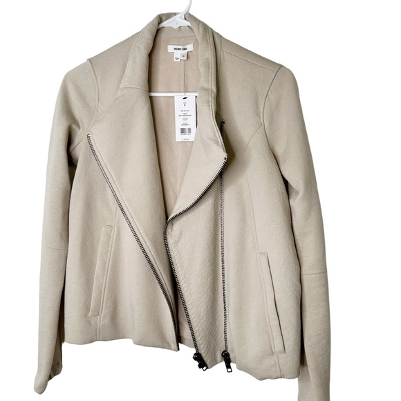 NWT Helmut Lang Double Zip Draped Tan Jacket P/XS - Picture 9 of 16